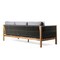 Armen Living Sienna Outdoor Eucalyptus Sofa in Teak Finish with Gray Cushions LCSISOWDTK - alternate 5